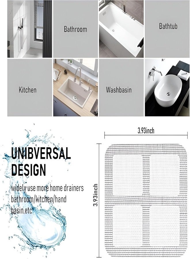 POPAXY Disposable Drain Hair Catcher Stickers - Waterproof Mesh Drain Cover for Bathroom, Shower, Sink, Bathtub - Drain Jali Protector for Hair, Food, Soap Residue (10) - Image 5